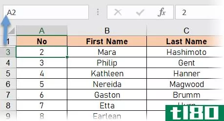 Unhide the first row in Excel