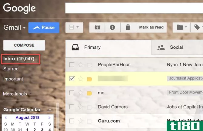 Bloated Gmail Inbox