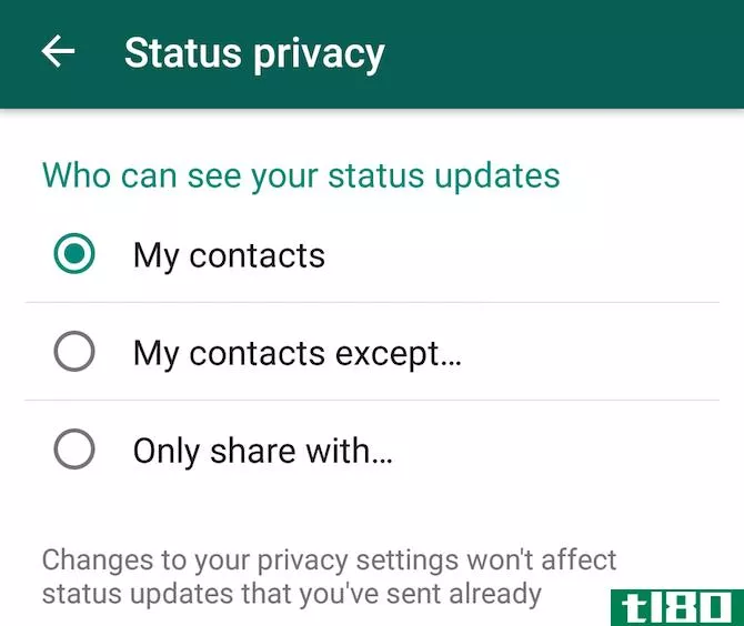 New WhatsApp feature: status and privacy