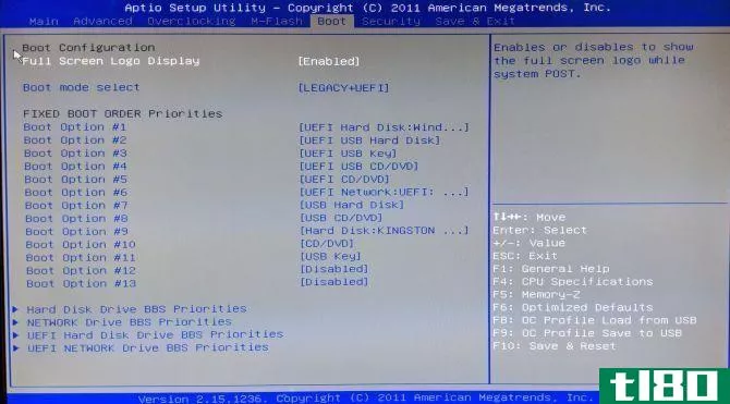 BIOS screen