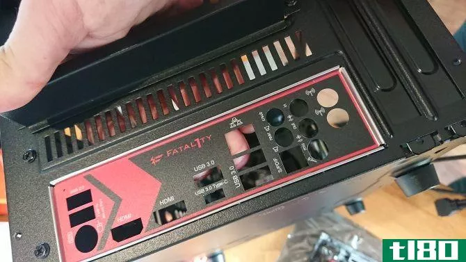 Fit the I/O shield into your PC case