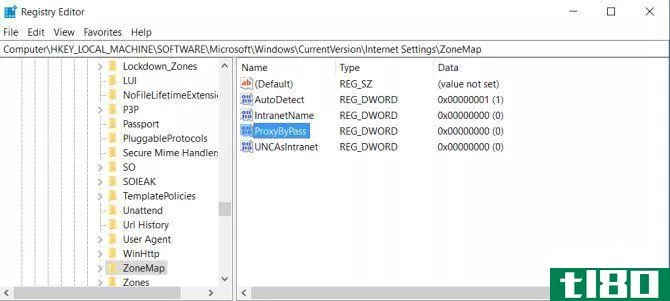 registry proxy settings