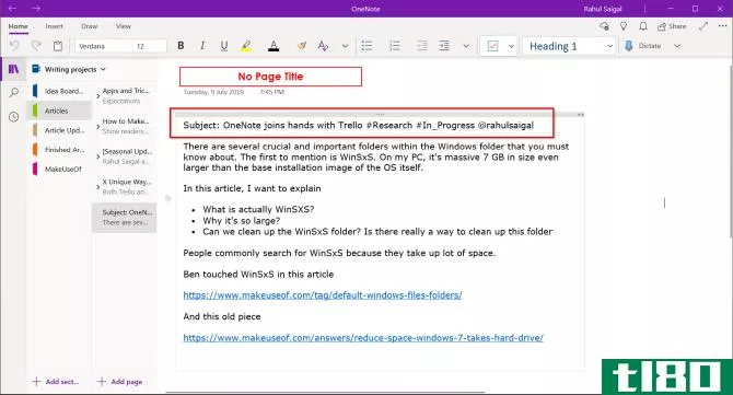 formatting tips in OneNote