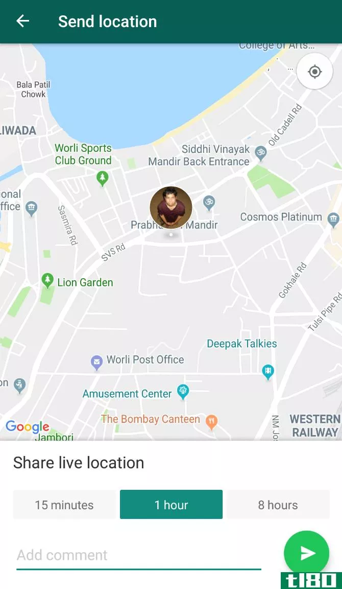 whatsapp live location