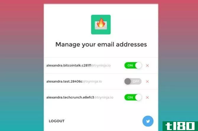 burnermail is the easiest extension to manage free disposable email addresses