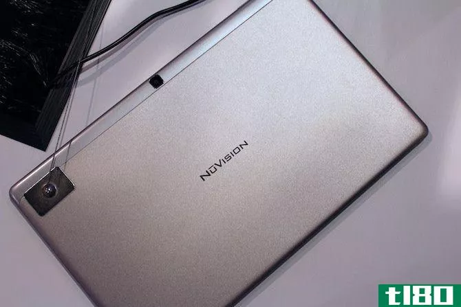 Photograph of the Nuvision Supreme 1100 rear-side at CES 2019