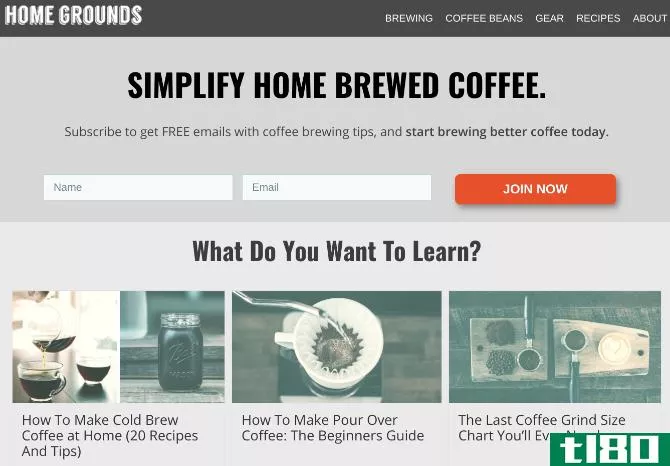 Home Grounds has simple guides to make professional level coffee at home