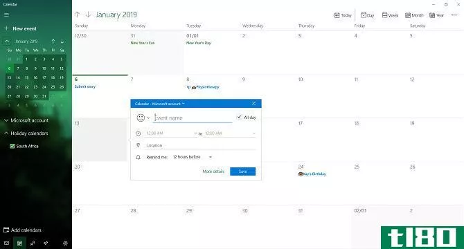 microsoft calendar desktop app