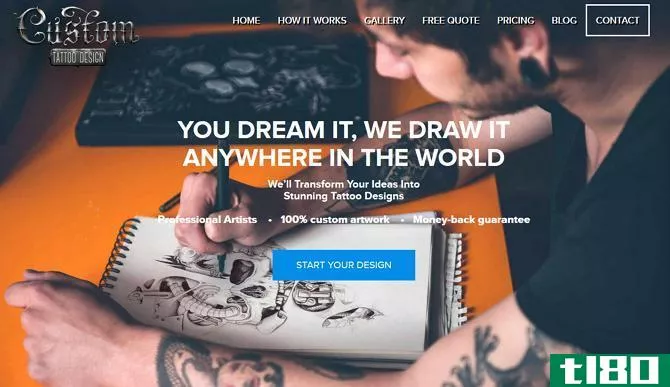 Custom Tattoo Design Homepage