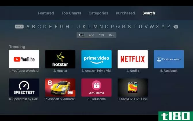 Netflix Apple TV Search App Store