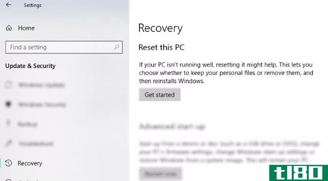 Reset your Windows PC