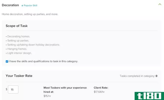 TaskRabbit jobs in the Decoration category