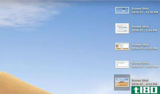 Screenshots on Mac desktop