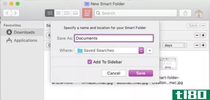 Saving a **art folder in Finder on Mac