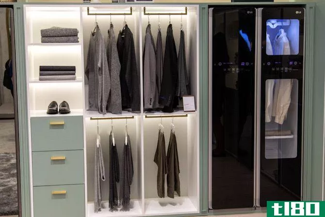 LG's **art wardrobe and cleaning device