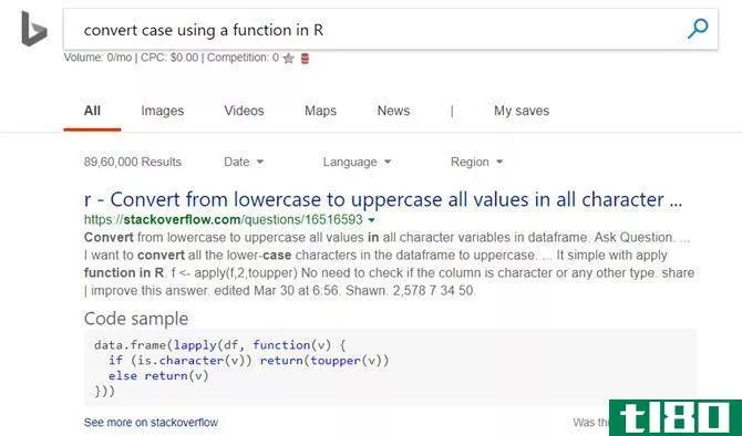 Bing Code Search