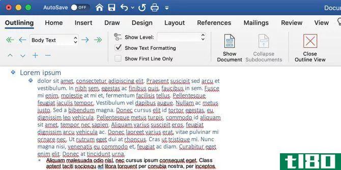 How to write an ebook: Microsoft Word Outline view