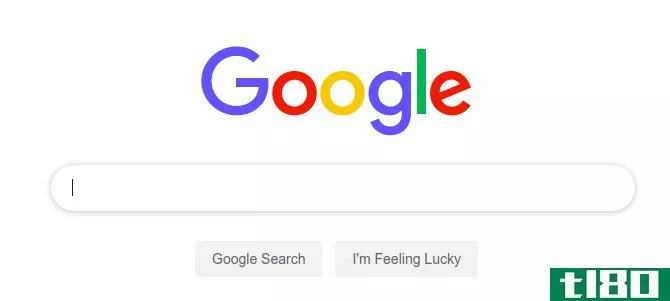 search box on Google's homepage