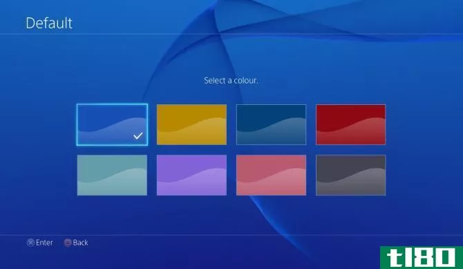 Changing PS4 color scheme