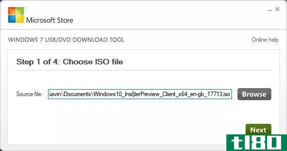 Windows USB/DVD Download Tool can create a bootable USB from an ISO file