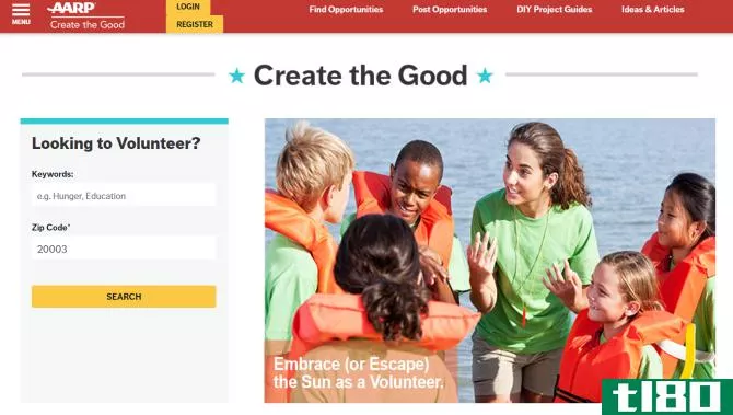 AARP Create the Good Volunteer Website