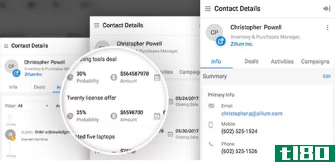 Zoho CRM Gmail extension