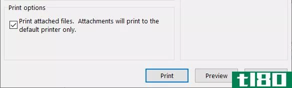 Print attached files in Microsoft Outlook 