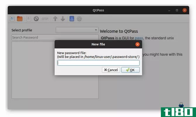 QtPass password manager on Ubuntu Linux