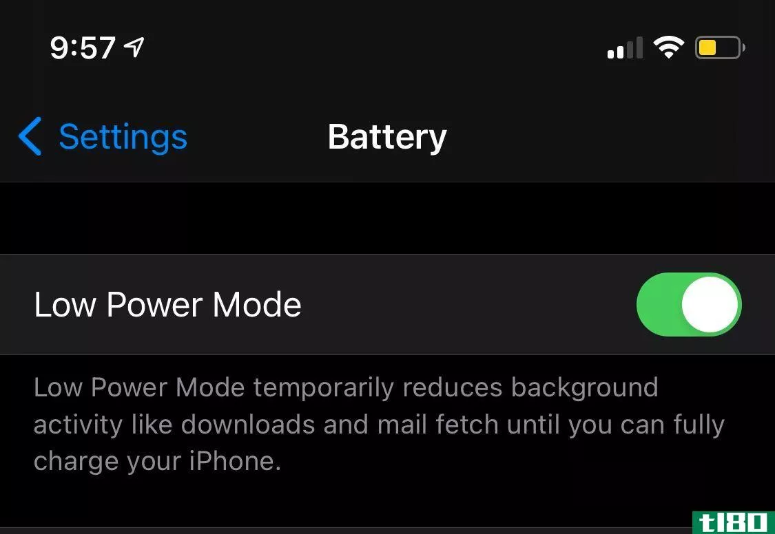 Apple iPhone Low Power Mode