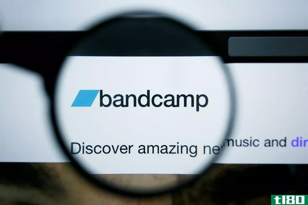 The Bandcamp website on a web browser