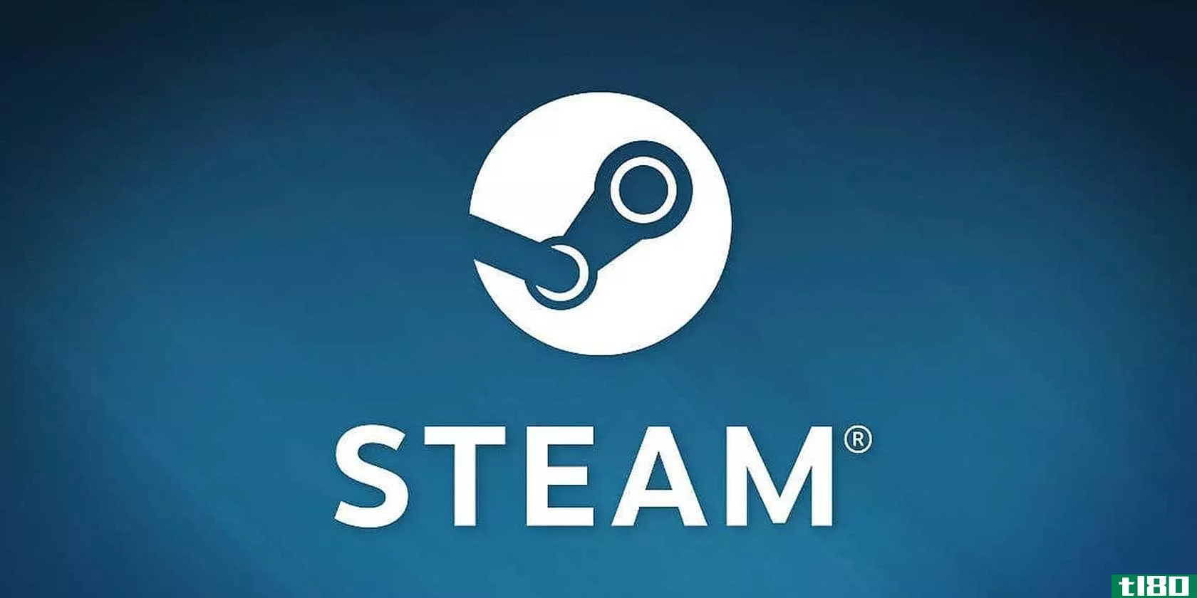 steam logo on a blue backgroud