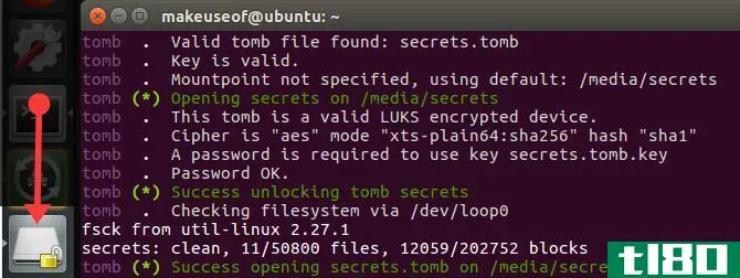 protect sensitive data using tomb on linux