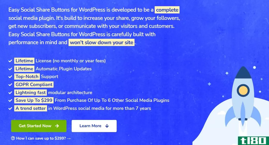 Easy Social Share Butt*** WordPress Plugin Features