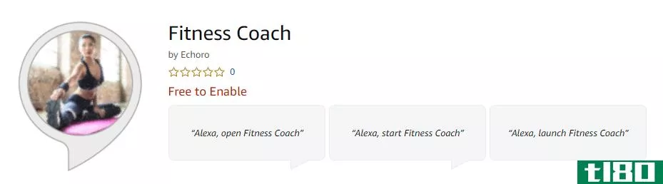 fitness coach alexa skill