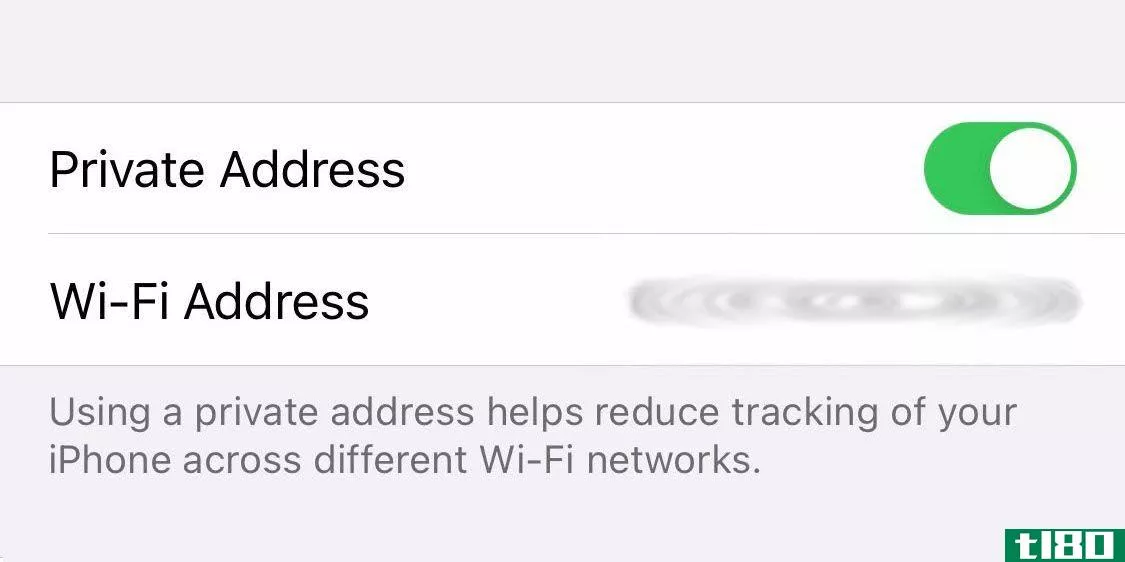 private address mode on iphone in security recommendati***