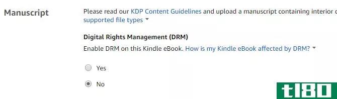 Adding DRM to your Kindle book (or not)