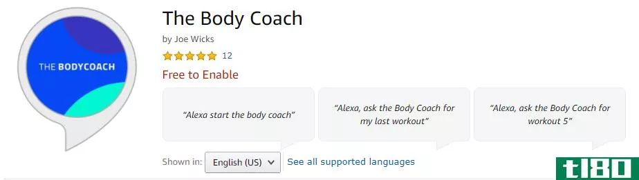 the body coach alexa skill