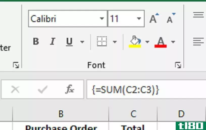 An array function in Excel