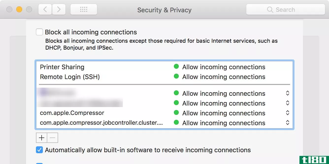 Use macOS firewall to prevent apps from accessing the internet