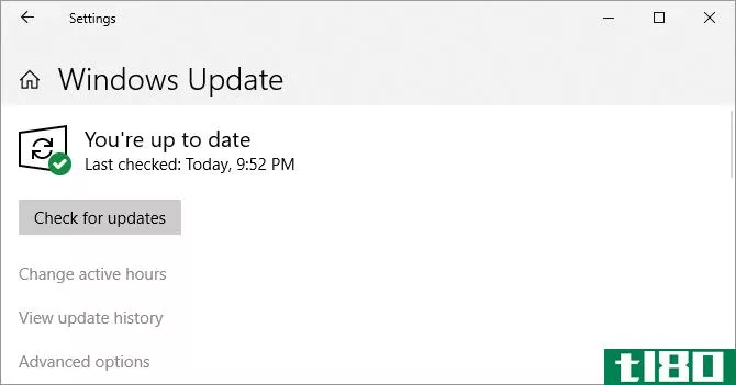 Windows 10 Check for updates
