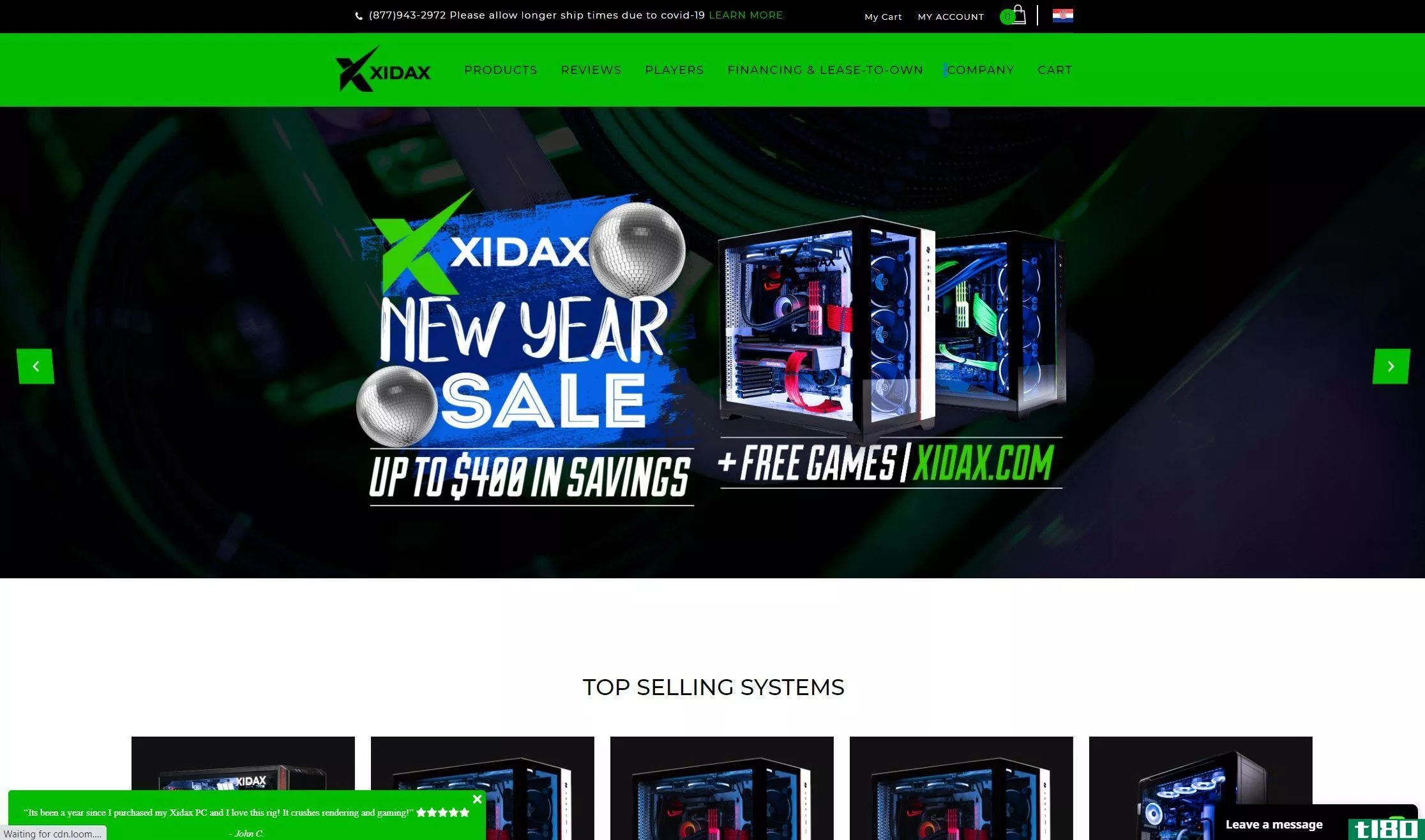 Xidax.com home page