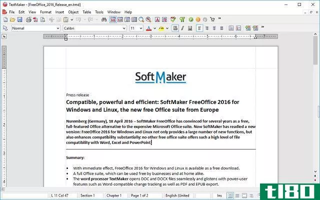 microsoft office alternatives - SoftMaker Office