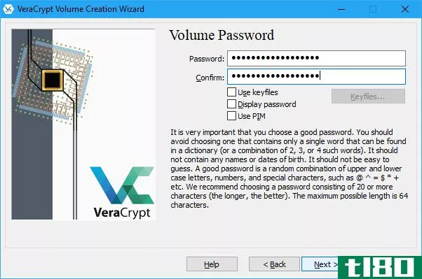 Enter a Volume Password