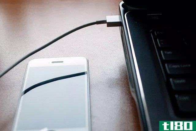 Smartphone with USB cable