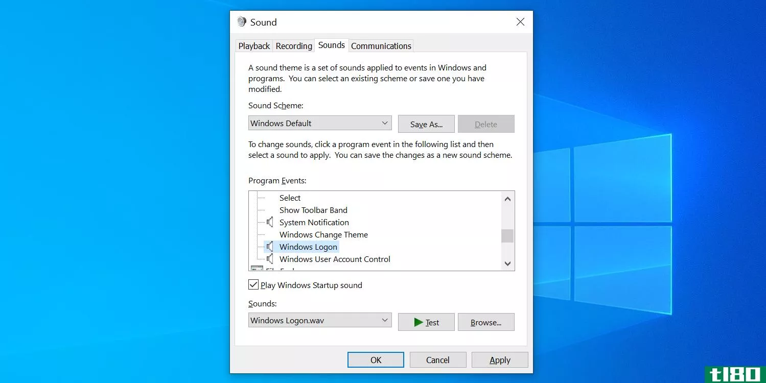 Change the default startup sound in Windows 10