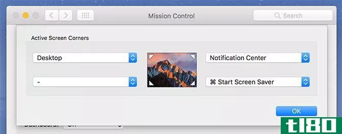 Configuring Hot Corners mac