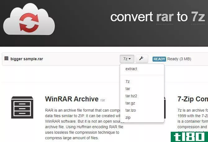 CloudConvert RAR