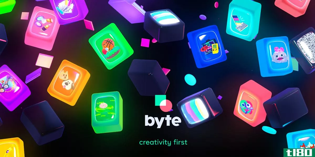 The colorful logo of video-sharing app Byte