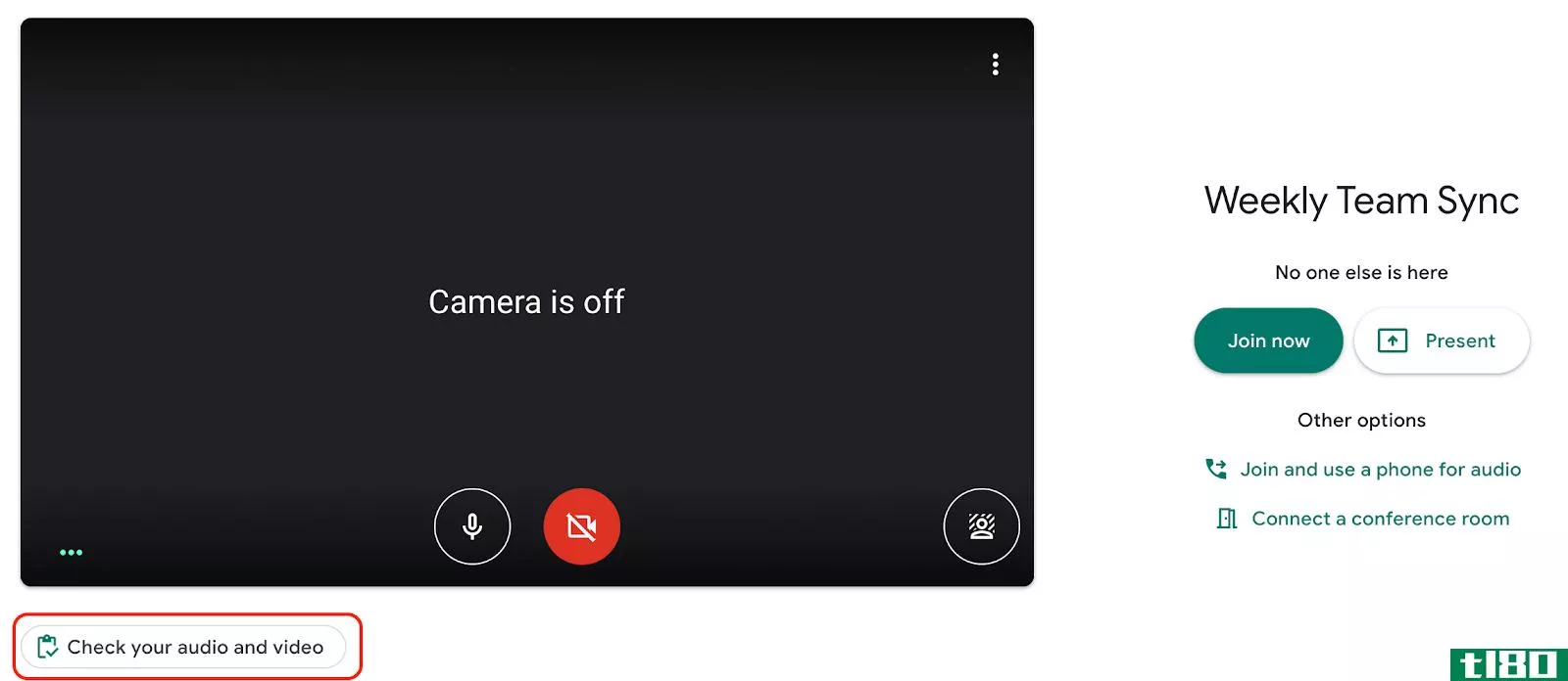 check your audio and video google meet