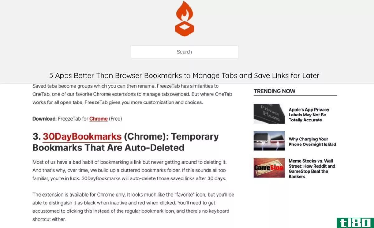Backburner lets you save a link for later, and captures a screenshot of the bookmark to remember why you saved it